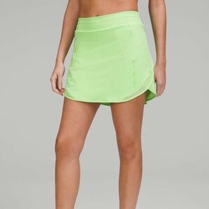 Lululemon Hotty Hot High-Rise Skirt Skort Long Scream Green Light 6
